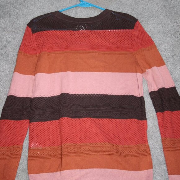 NWT Market & Spruce Stitch Fix Pink & Brown Rowan Textured Cotton Blend Sweater - Picture 12 of 13